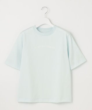 自由区 【WEB限定カラーあり・洗える】ロゴ刺繍 Tシャツ サックス