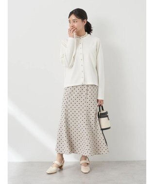 earth music&ecology パールスナップボタンカーディガン Ivory