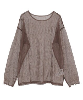 Green Parks シアークラッシュプルオーバー Brown