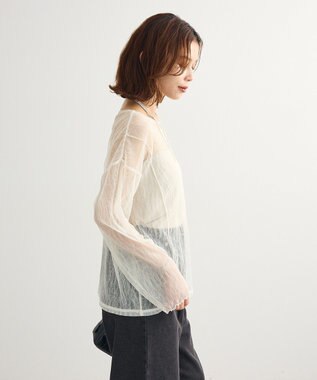 Green Parks シアークラッシュプルオーバー Ivory