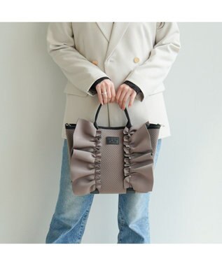  JEWELNA by Jewelna Rose フリルトートバッグ 16205 軽量 2WAY ショルダーバッグ リボン