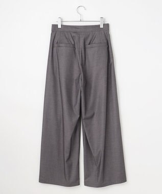 #Newans 【洗濯機可/しわになりにくい】ベリーワイドパンツ チャコール