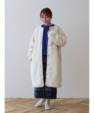 AMERICAN HOLIC 【WEB限定】あったかリバーシブルキルティングコート Ivory