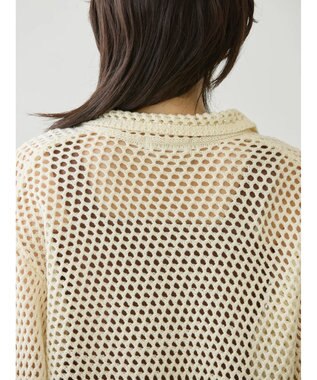 AMERICAN HOLIC 透かし編みニットカーディガン Ivory