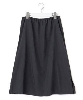 23区 【洗える】LIBECO フレア ロングスカート ネイビー系