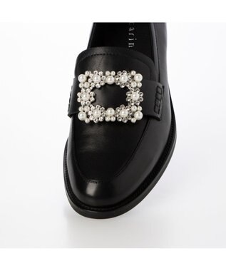 MODE ET JACOMO <carino>ビジューバックルローファー ブラック