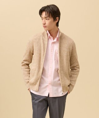 J.PRESS MEN ギマコットンフルジップ カーディガン
