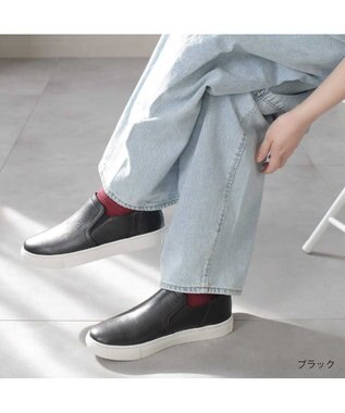 Pointer 本革スライドオンスリッポン ブラック