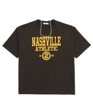 WEGO 【ユニセックス着用ITEM】アクセ付きグラフィックT（SS） ブラウン