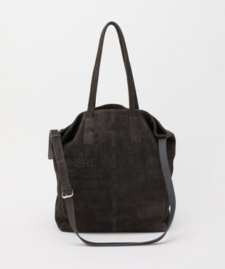 russet ステンシルデザインスエード2WAYトートバッグ(CE-1639) Gray