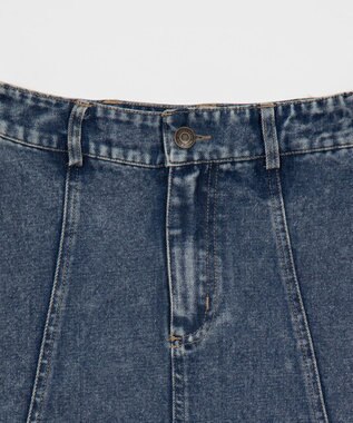 WEGO デニムフレアミニスカート デニム淡加工色