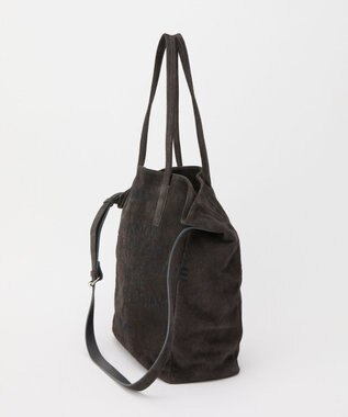 russet ステンシルデザインスエード2WAYトートバッグ(CE-1639) Gray