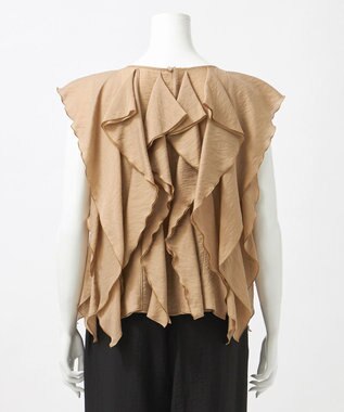 23区 【GOLD LABEL】シアーシルク ブラウス キャメル系