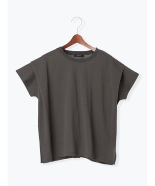 Te chichi 【接触冷感】ショルダータックTシャツ チャコールグレー