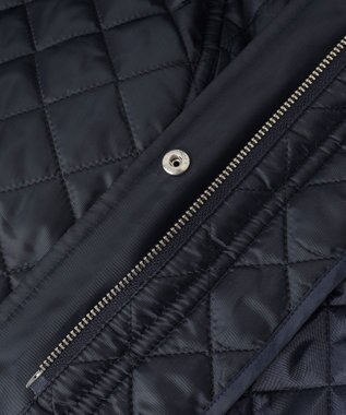 #Newans 【セレモニーにも】〈亀恭子さんコラボ〉キルティングロングコート ネイビー