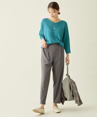 ANY 【6サイズ展開/ウエストゴム】イージーテーパードパンツ グレー