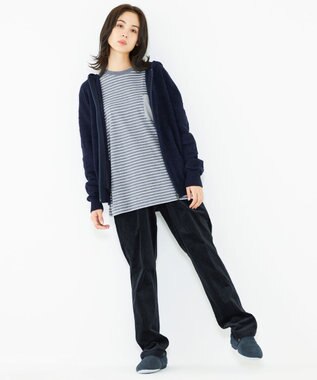 JOSEPH ABBOUD MOUNTAIN 【SPACE／UNISEX】６Wストレッチコール パンツ ネイビー系