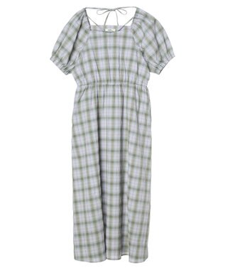 earth music&ecology ホルターネックシャーリングワンピース Sax