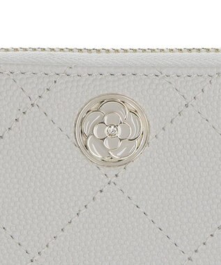 CLATHAS ベール ラウンド長財布 ライトグレー