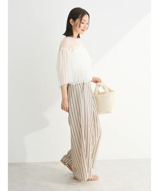 Green Parks ・ＳＵＧＡＲ　ＳＰＯＯＮ　チュールティアードブラウス Off White