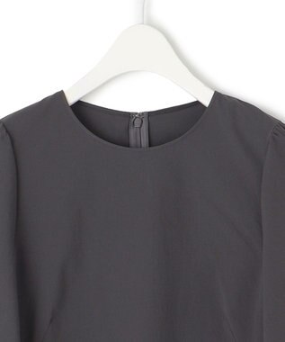 ICB 【洗える】ヴィンテージスパンブロード ワンピース チャコール系