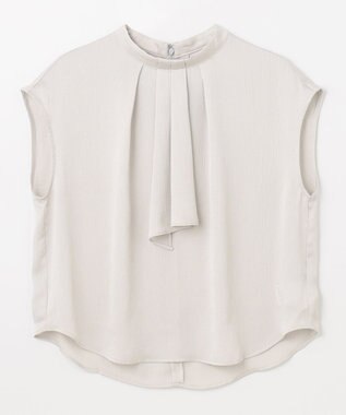 ANY ボウタイブラウス グレージュ（無地）