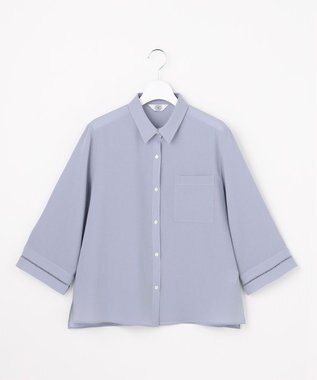 J.PRESS LADIES トロピカルボイル シャツ ブラウス ソフトブルー系