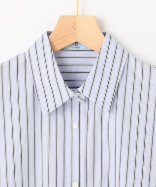 組曲 コットンシャーティング ベーシックシャツ サックスブルー系1