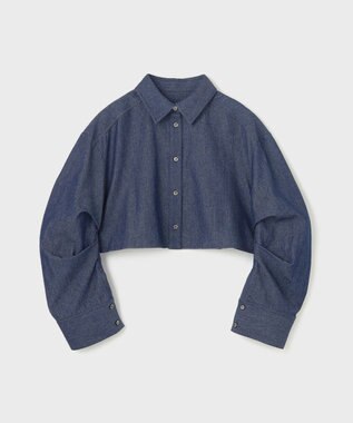 GRACE CONTINENTAL タックスリーブデニムシャツ インディゴ