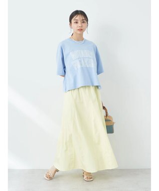 earth music&ecology ポプリンフレアスカート Yellow