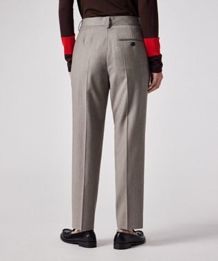 Paul Smith カシミアブレンド フランネル テーパードパンツ グレイッシュベージュ