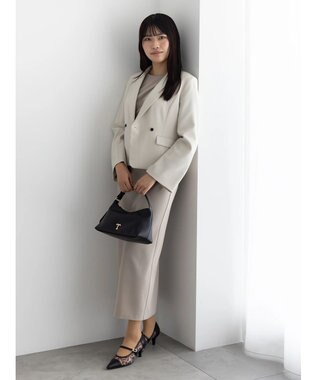 Te chichi フレア袖クロップトテーラードジャケット【AOYAMA FASHION ASSOCIATION × Te chichi】 ベージュ