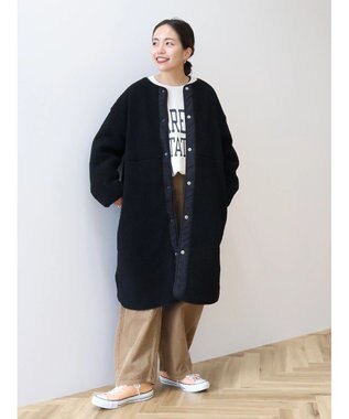 AMERICAN HOLIC 【WEB限定】あったかリバーシブルキルティングコート Black