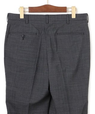 J.PRESS MEN 驚きの軽さ【洗える / 高通気性 / ストレッチ性 / 防シワ】グレナカートチェック スラックス / ノータック グレー系3