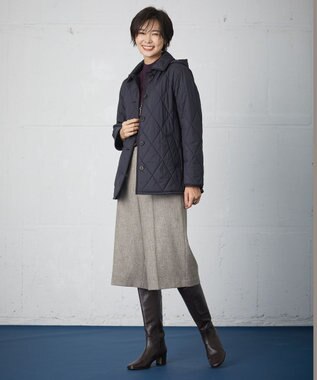J.PRESS LADIES 【洗える】KNIT BASIC ハイネック ニット パープル系