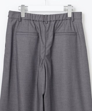 J.PRESS LADIES L 【洗える】T/Rウォッシャブルギャバ ワイド パンツ グレー系