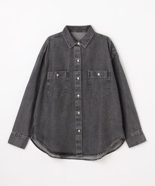 ANY オーバーデニムシャツ フェードブラック