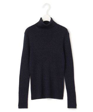 ICB 【新色追加・WEB限定カラーあり】エクストラファインメリノ タートルネックプルオーバー ネイビーラメ系