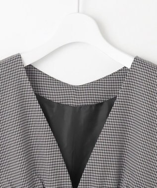 Feroux 【洗える】美シルエット ジャンパースカート チェック柄