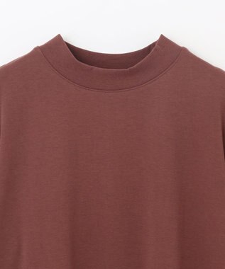 ANY 【UVケア】ビューティーベーシックモックネック半袖プルオーバー ボルドー