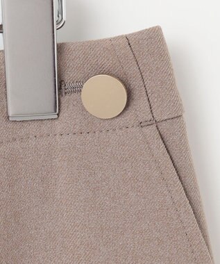 J.PRESS LADIES 【WEB限定カラーあり・洗える】ツムギート flannel ワイド クロップド パンツ ベージュ系