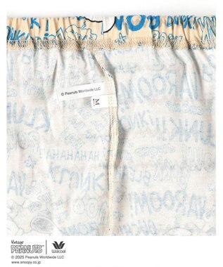 WACOAL ワコール_リラックス＆スリープ パジャマ 長袖 長ズボン オーガニックコットン100%(本体) PEANUTS スヌーピー レディース FDX552 /ワコール クリーム