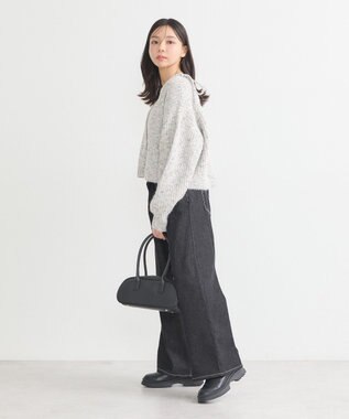 earth music&ecology 【WEB限定】SET2点ショートカーディガン＋リボンキャミソール Light Gray