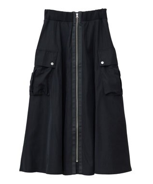 Green Parks ・ＳＵＧＡＲ　ＳＰＯＯＮ　ミリタリーフレアスカート Black