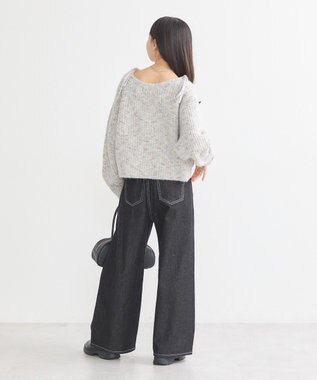 earth music&ecology 【WEB限定】SET2点ショートカーディガン＋リボンキャミソール Light Gray
