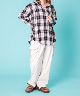 WEGO 【ウエストゴム】サイドベルトカーゴパンツ オフホワイト