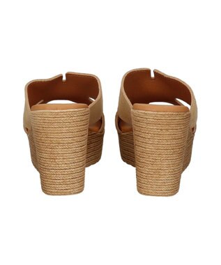 INTER-CHAUSSURES 【Oh my Sandals】クッションインソール厚底ミュールサンダル ベージュスウェード