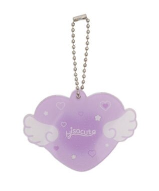 WEGO 【痛バ＆推し活グッズ】ハートエンジェルIDフォトケースキーホルダー パープル