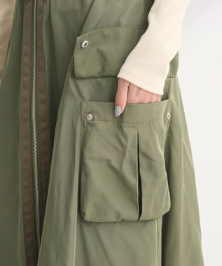 Green Parks ・ＳＵＧＡＲ　ＳＰＯＯＮ　ミリタリーフレアスカート Khaki