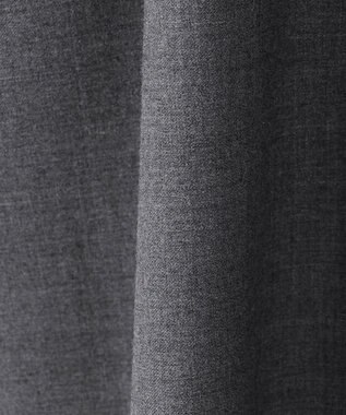 23区 【洗える】ウールストレッチツイル シャツワンピース ライトグレー